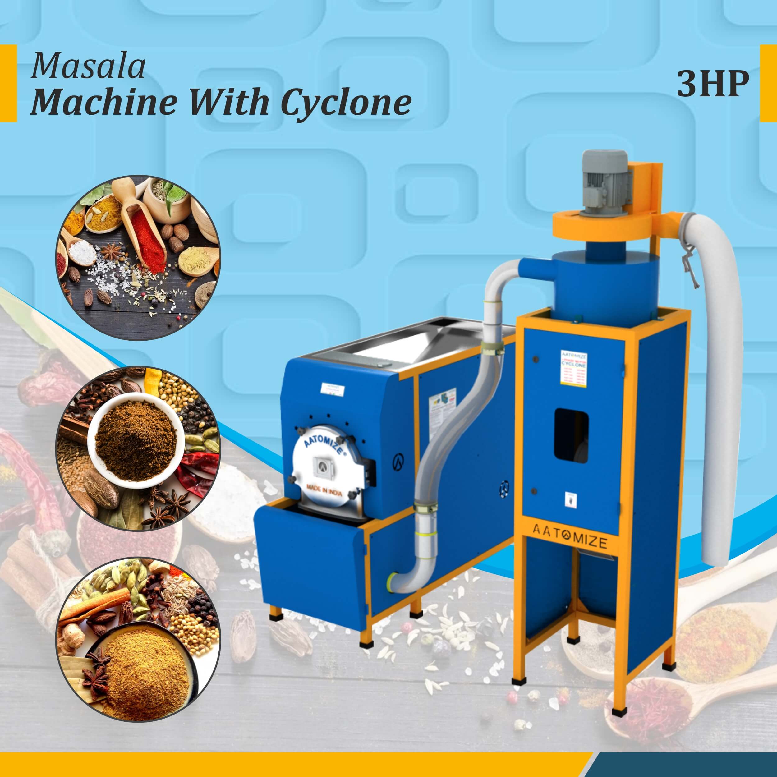 3HP Masala Pulverizer Machine With Cyclone
